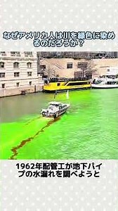 Why do Americans dye the river green? #trivia #quickfacts #learninaminute #shorts