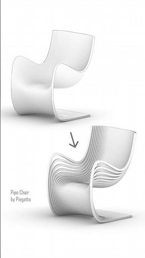 Rhino Tutorial | Pipo Chair by Piegatto - #rhino3d #rhinoceros3d #furnituredesign