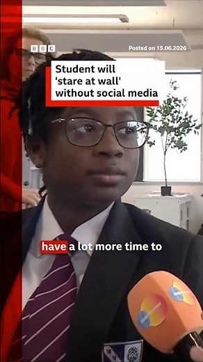 Student says she'll 'stare at a wall' without social media #BBCNews