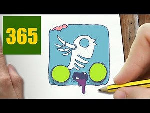 COMMENT DESSINER LOGO TWITTER ZOMBIE KAWAII ÉTAPE PAR ÉTAPE – Dessins kawaii facile