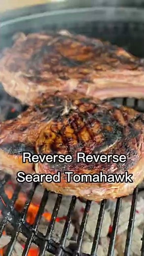 Reverse Reverse Sear Tomahawk Ribeye Steak
