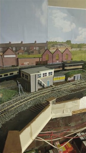 Express passing the signal box