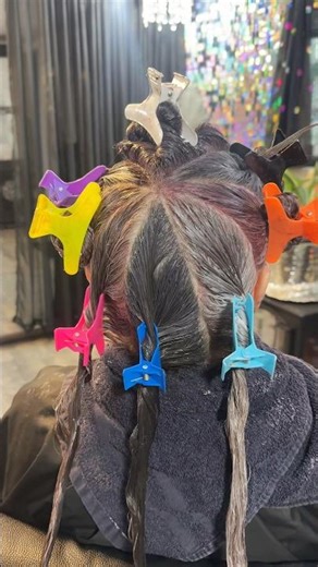 Pinwheel Hair color with VanStrands on top