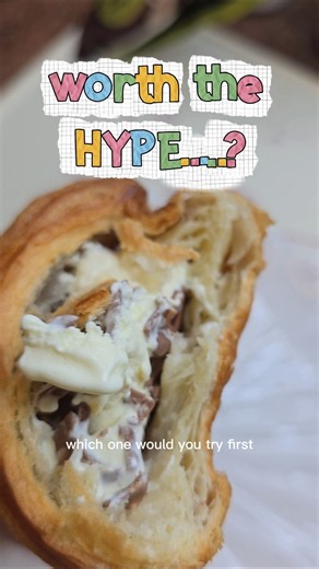 The Viral Magnum Croissant Test! 🍦🥐 #icecream #foodhack #trend