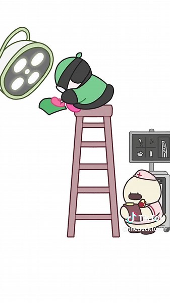 더덕들과 병원놀이: 귀여운 애니메이션 메모
