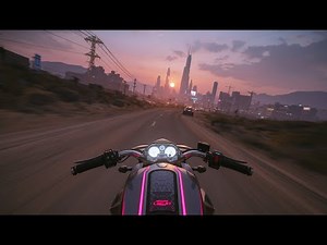 Cyberpunk 2077 | Realistic Motorcycle Day Ride (5-Minute 4K Drive)