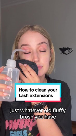How to clean your eyelash extensions at home. Make sure you are doing this daily! It not onlt helps the extensions last longer, but improves your lash health which is a win win