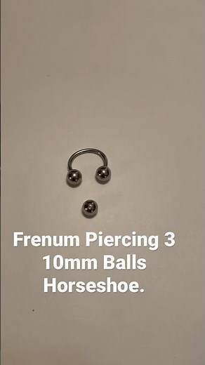 Frenum Piercing 3x10mm Balls Horseshoe. #shorts
