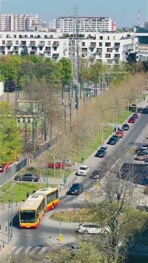 Street view from 12 floor Warsaw Poland 🇮🇩🌸✈️ #travel #traffic #europe #poland