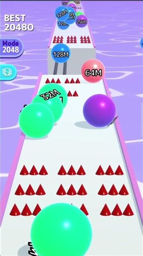 Ball Run 2048 High Score Game Play | Roha Gaming 230 #gamer #gamer #gaming #shortsfunny