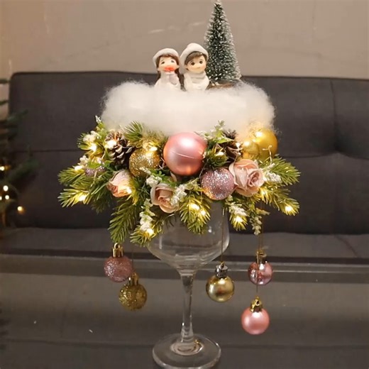 1.4M views · 16K reactions | Romantic DIY Christmas wine glass decor | Life and Fun Story | Facebook