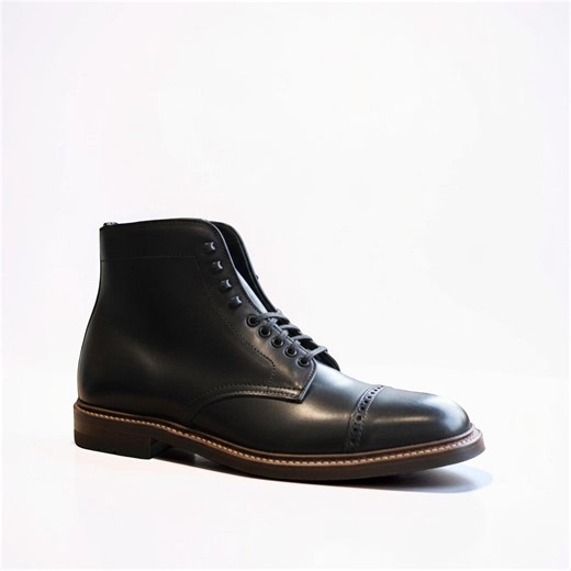 Men's Black Leather Cap Toe Boots | Handmade Lace up Dress Ankle Boots - Etsy