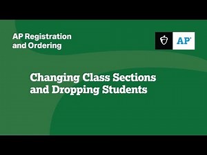 Changing Class Sections and Dropping Students