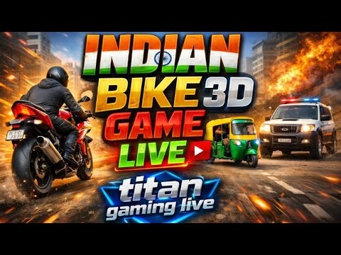 TITAN GAMING55 IS LIVE 🛑 INDIAN BIKE 3D GAME LIVE /04 ⚡ All CODE & parking #Indian #bike #game #liv