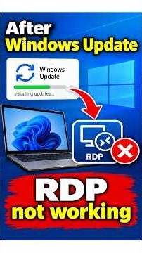 RDP Not Working After Windows Update? FIX It FAST #RDPNotWorking #RDPConnection