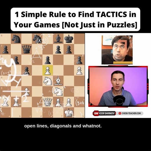 24K views · 316 reactions | New Video Out! You’ll learn how to: Identify when tactics exist in your games Improve pattern recognition under pressure Convert winning chances instead of missing them A faster, smarter way to find tactics where they matter most. | Remote Chess Academy | Facebook