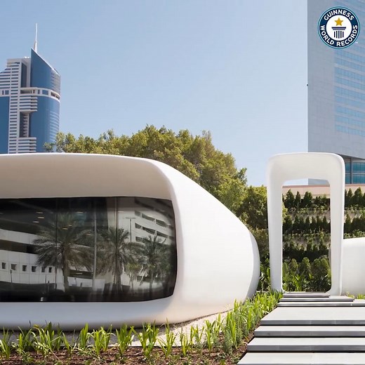 Is this the office of the future? The world’s first 3D-printed commercial building has opened, created by Dubai Future Foundation (DFF) in the UAE 🏢 | Guinness World Records