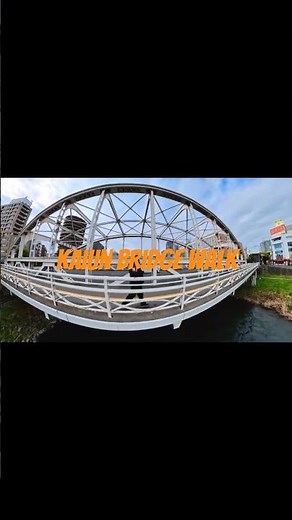 Kaiun Bridge walk over 開運橋 in the heart of Morioka, Japan