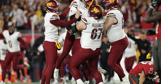 WATCH: Commanders broadcast booth reacts to game-winning, 'doinked' field goal