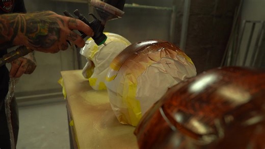 Each helmet that Navy Football will be wearing this Saturday takes 4 hours to paint🤯 Take a look behind the scenes at the process of getting these helmets ready for the big game! #GoNavy | #BeatArmy | Navy Athletics