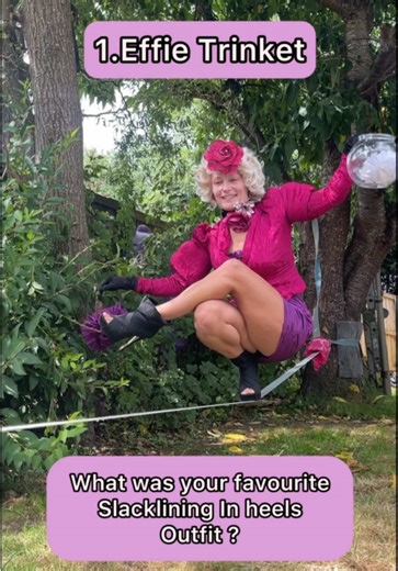 Luxury slackline life. What was your favourite slacklining in heels outfit? What were your favourite pair of heels? Would you like to see more slacklining in heels? Do you want to help me choose an outfit? Song by @CASS #heels #outfit #fashion #nickiminaj #hungergames