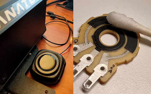 【DIY第四期】立省千元!Fanatec DD直驱急停开关按钮, 罗技踏板电位器跳动不灵修复