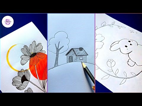 Cool Art Ideas || 5 Easy Drawings for Beginners