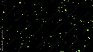 neon stars color changing loop animation,falling stars on dark background,glowing and shiny stars,party and celebration concept Stock Video
