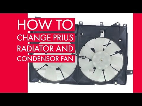 Toyota Prius Condenser and Radiator Fan Install, DIY Video. Fixing Warm Air Conditioning.