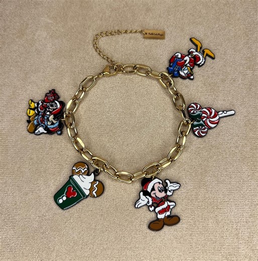 Disney Christmas Charm Bracelet | Mickey Mouse Charm | Disney Parks Food Charm |stainless Steel Jewelry - Etsy
