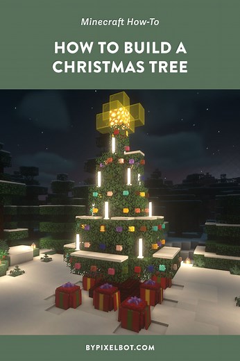 Minecraft Christmas Tree Build (Simple Tutorial) — ByPixelbot