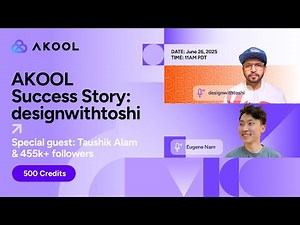 AKOOL Success Story: Designwithtoshi!