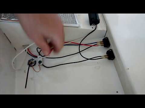 How to wire a range hood fan and light consult electrician if not sure