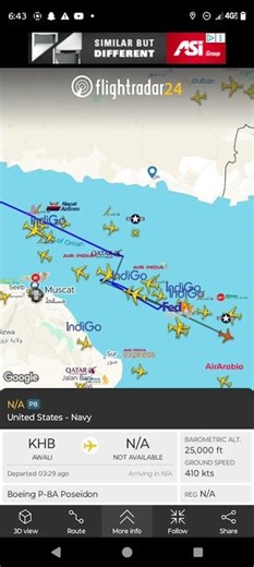 two more USAF planes in middle east area #flightradar24 #aviation #usaf #military 2/26/26