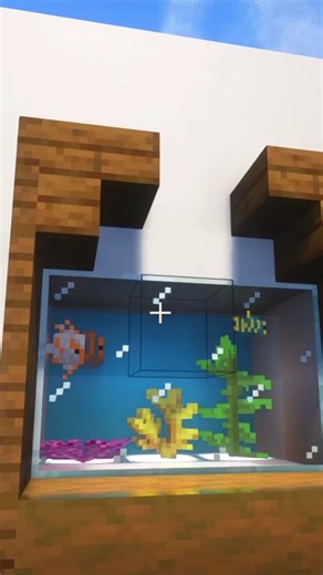 build a small aquarium in minecraft!!!😱😱#minecraft #shorts