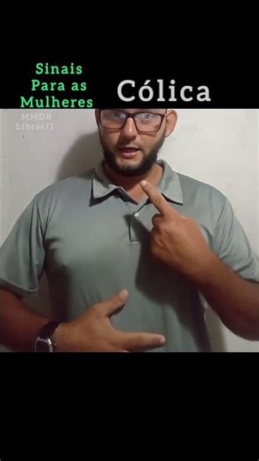 Sinal de CÓLICA em Libras