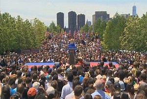 Hillary Clinton Makes First Official Presidential Campaign Speech