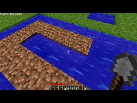 Minecraft Tutorial: How To Make And Fill A Swimming Pool With No Currents / Commentary