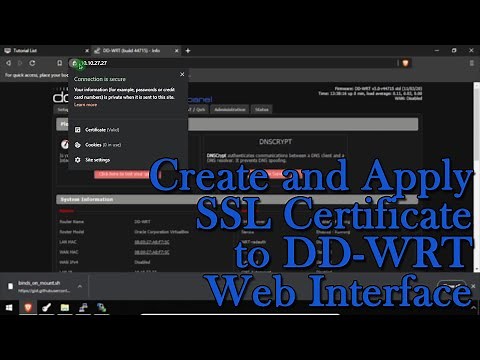 Create and Apply SSL Certificate to DD-WRT Web Interface