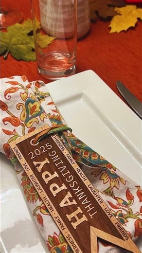 Laser Engraved Holiday Place Cards #lasercut #laserengraving #thanksgiving #christmas #holiday #diy