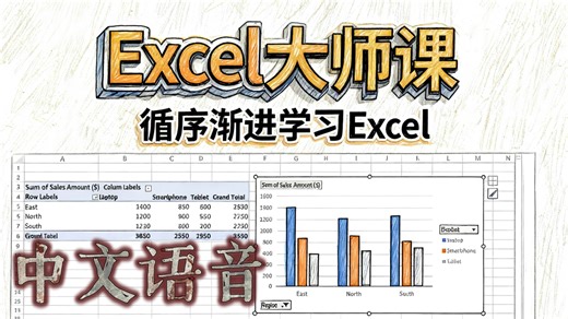 Microsoft Excel 大师课 - 循序渐进学习Excel（中文语音）