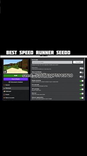 Minecraft Best Seed for Speedrunners! Part 2 ⚡