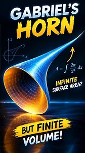 Gabriel’s Horn: Infinite Surface Area, Finite Volume?! 🤯 #math