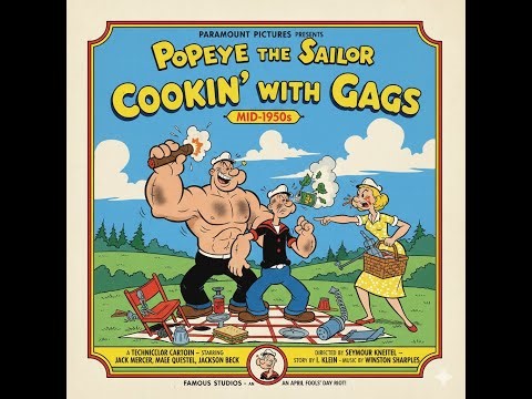 Popeye - Cookin' With Gags | Classic Popeye the Sailor Cartoon (Full Episode in English)