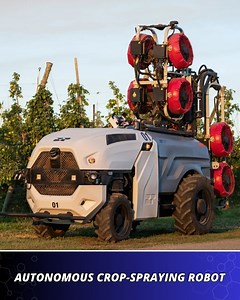 17K views · 204 reactions | Crop-spraying robot designed to reduce emissions and use less herbicide. | Startup Selfie | Facebook