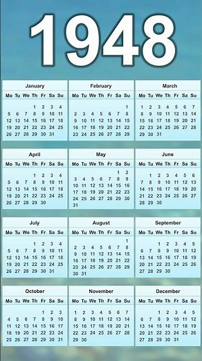 1948 Calendar