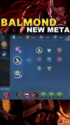 BALMOND NEW REVAMP META BEST BUILD 2024 Setup Guide #mlbb #shorts