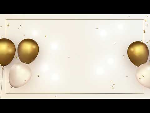 Free Golden Balloon & Confetti Animated Background | HD & 4K Quality for your project