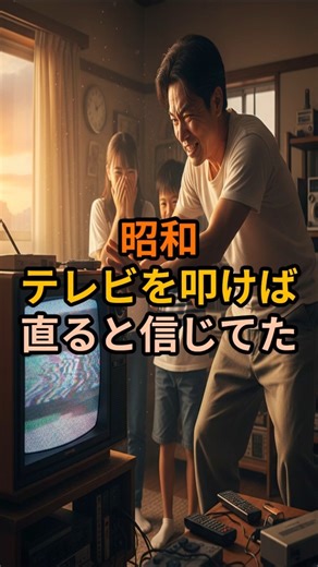 ⚠️昭和、テレビを叩けば直ると信じてた #昭和あるある#ブラウン管テレビ#家電の歴史#昭和文化#懐かしい日本