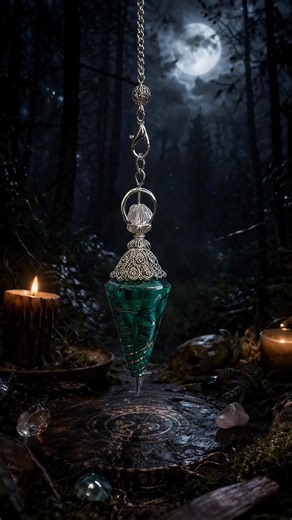 Маятник з малахіту в срібному обрамленні — витончений аксесуар з природним характером і глибиною. Насичений зелений камінь із унікальними природними візерунками створює відчуття стабільності та внутрішнього балансу. Конусна форма забезпечує точну реакцію в роботі, а деталізований металевий декор додає виробу естетики та преміального вигляду. Ідеально підходить для практик концентрації, роботи з інтуїцією або як стильний предмет із характером. #маятник #малахіт #натуральнікамені #інтуїція #баланс